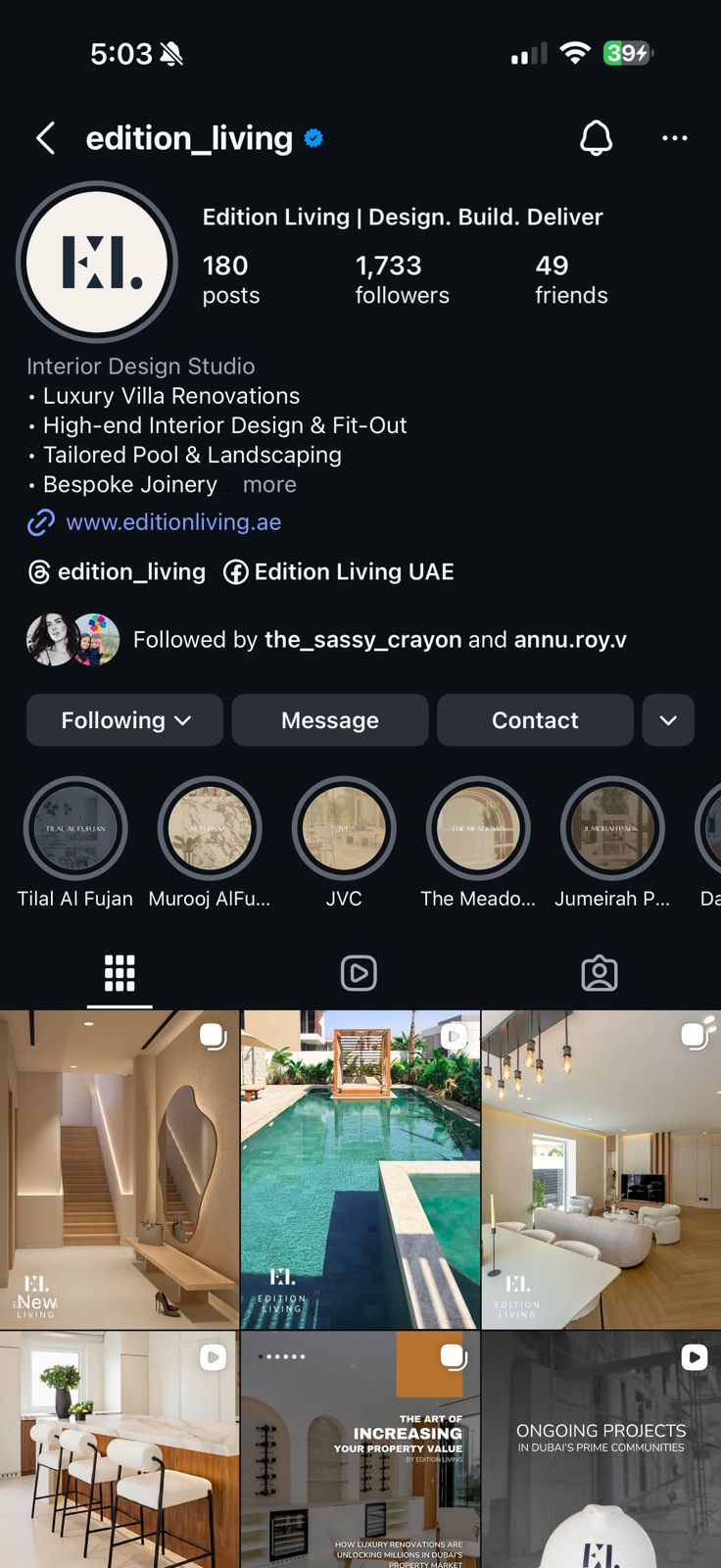 Edition Living Profile